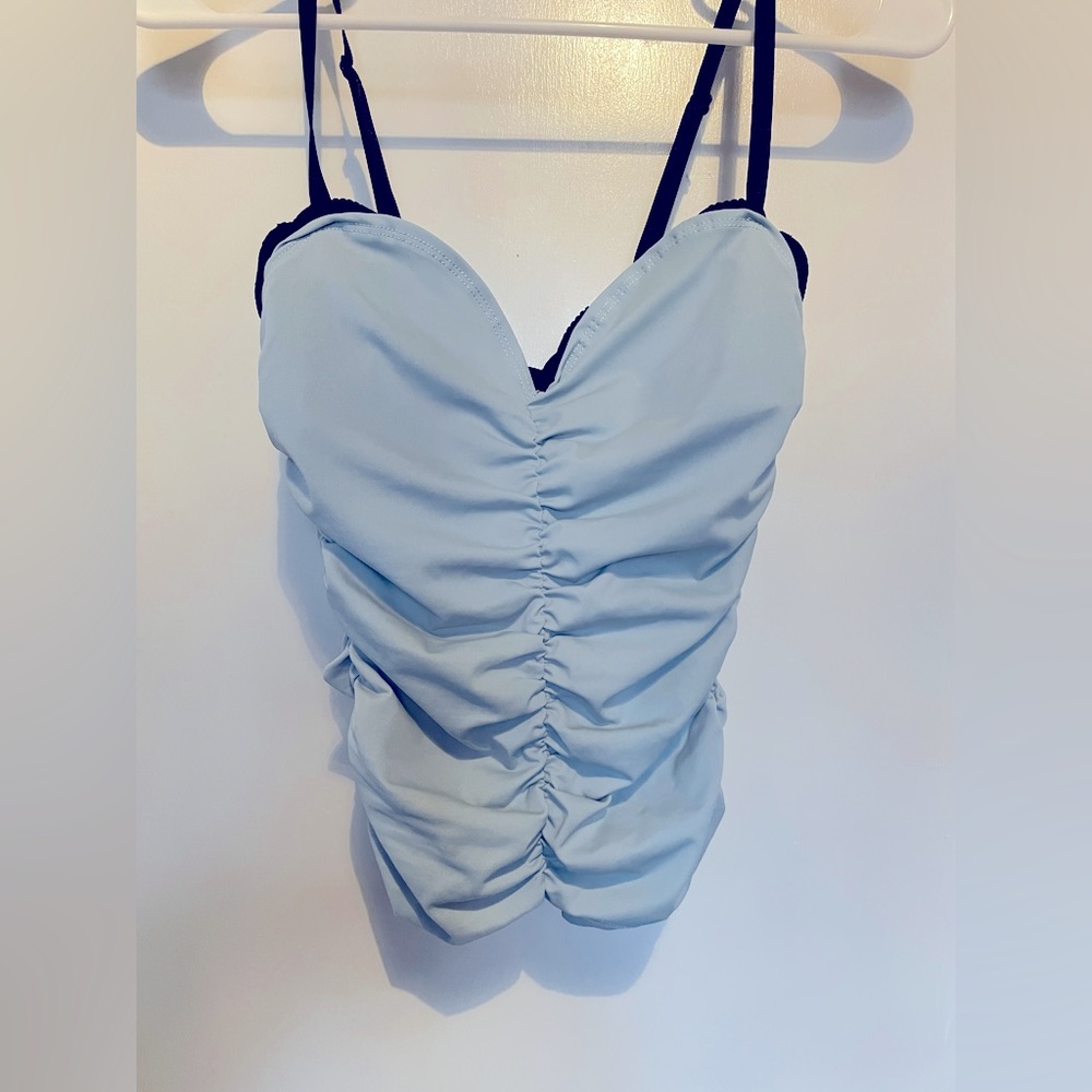 Miaou Renzo Tube Top in Baby Blue